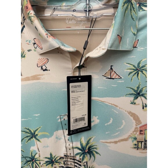 NWT Walter Hagen Performance 11 Novelty Golf Polo Mens S Small Resort $70 - Picture 3 of 9